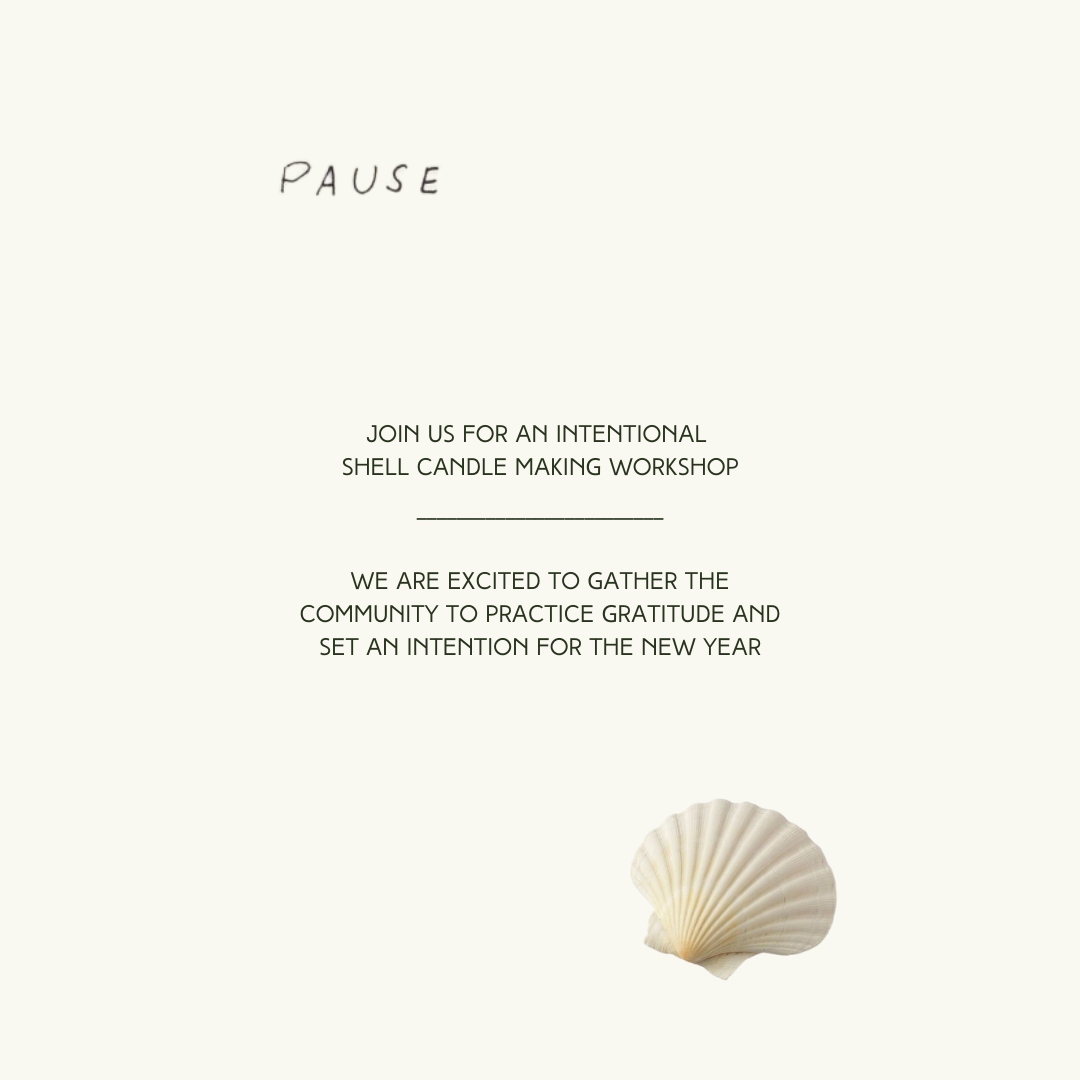 Pouring Gratitude | An Intentional Shell Candle Workshop