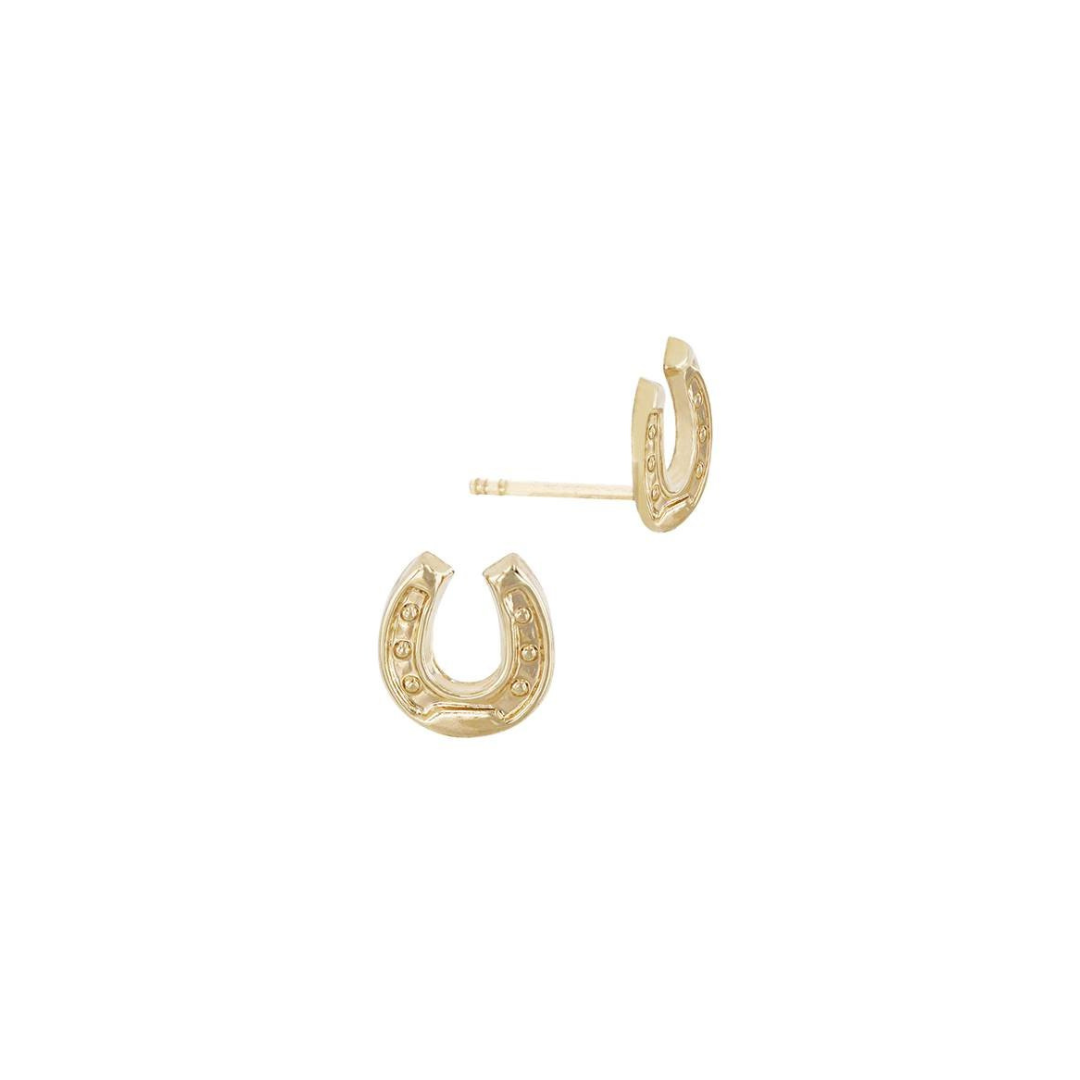 14k Solid Gold Lucky Studs