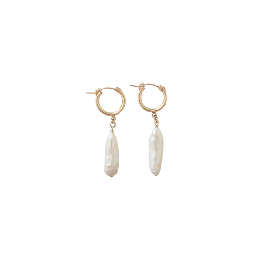 Biwa Pearl Hoops