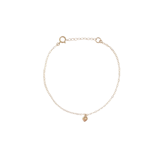 Dainty Heart Charm Anklet