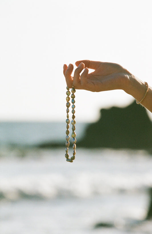 Peacock Coin Pearl Necklace