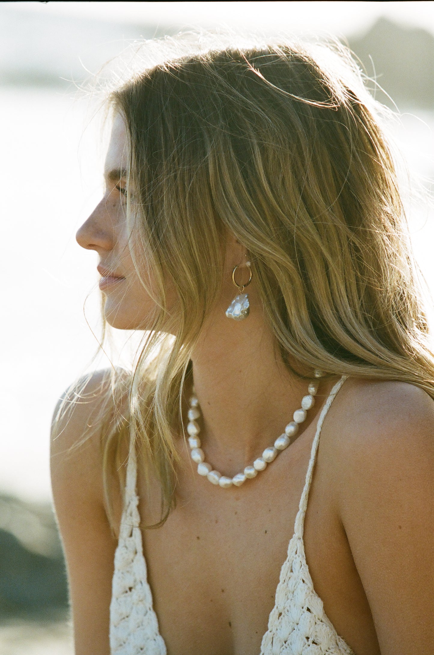 Full Moon Pearl Necklace
